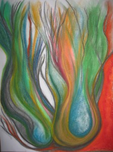 'Coming into Being' chalk pastel 18x24 2/2013 #48