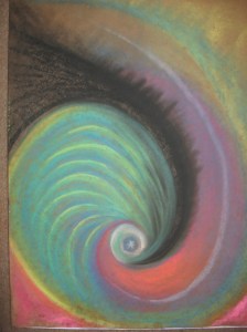 'Beauty going In' oil pastel 2012